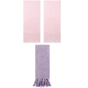 REGALWOVEN 3 Packs Solid Cotton Absorbent Soft Bathroom Hand Towel 14" x 30" - 1 of 4