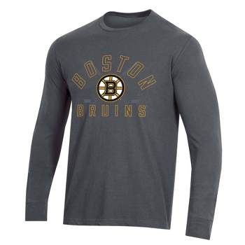 NHL Boston Bruins Men's Charcoal Long Sleeve T-Shirt