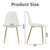 PAGED Set of 3 Transparent Dining Chairs,Armless Chairs with Metal Legs for Home,Kitchen,Living Room,Restaurant - 3 of 4
