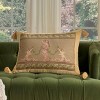 Mina Victory Vintage Roman Lady & Cherubs 19" x 25" Taupe Indoor Throw Pillow - 2 of 4