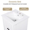 Mshliw 20" Bathroom Vanity with Sink, 2-Door Cabinet, Drawer, Magnetic Door Stopper, Adjustable Feet, MDF & Ceramic - 4 of 4