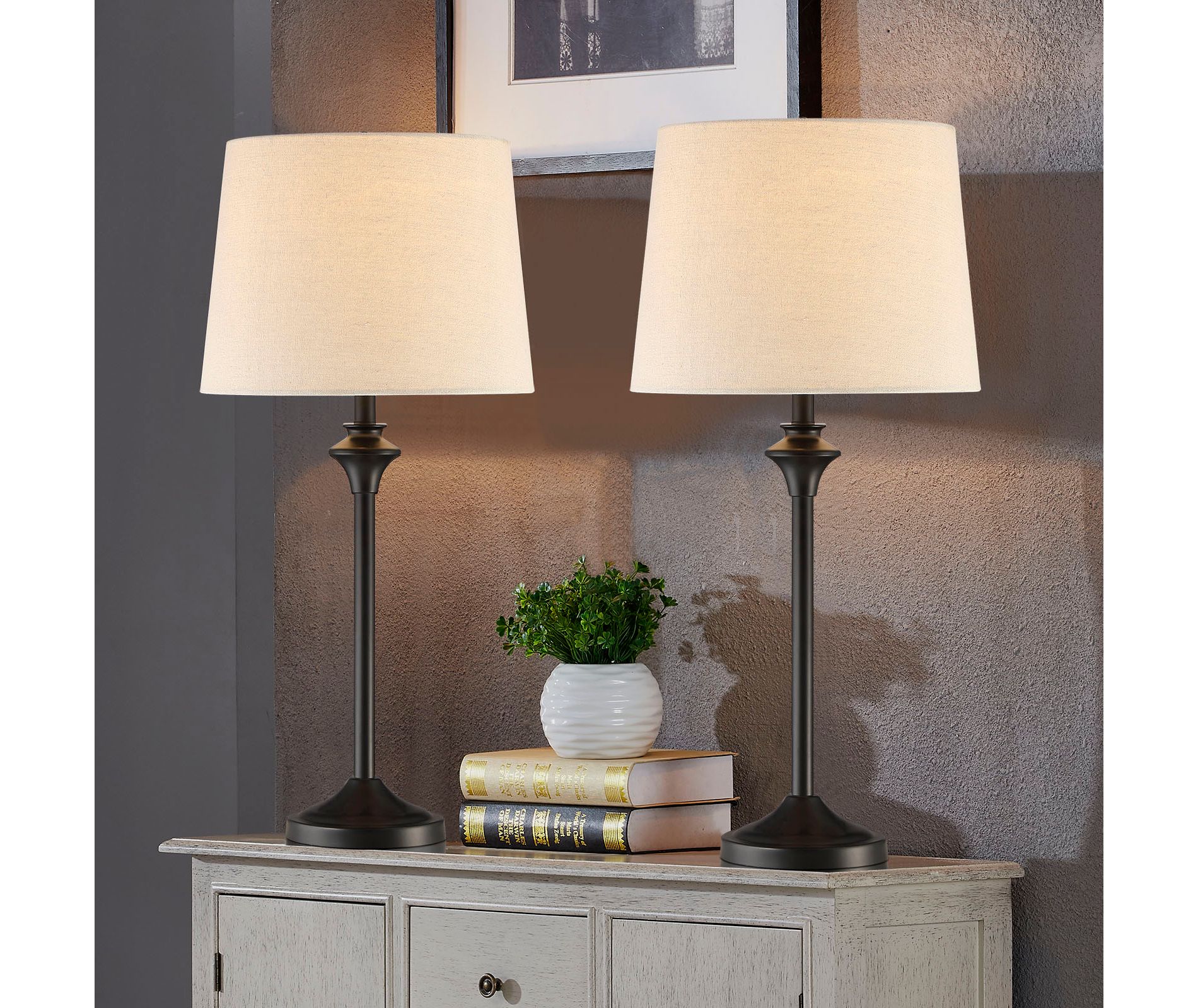 Maxax 26" Modern Metal Table Lamp Set of 2