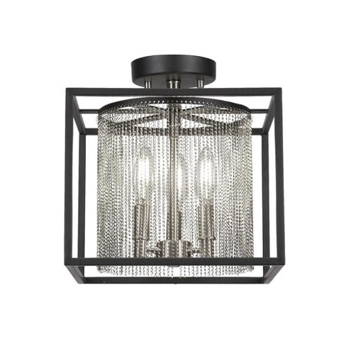 Toltec Lighting Cadina 3 - Light Flush Mount in  Matte Black/Brushed Nickel - image 1 of 1