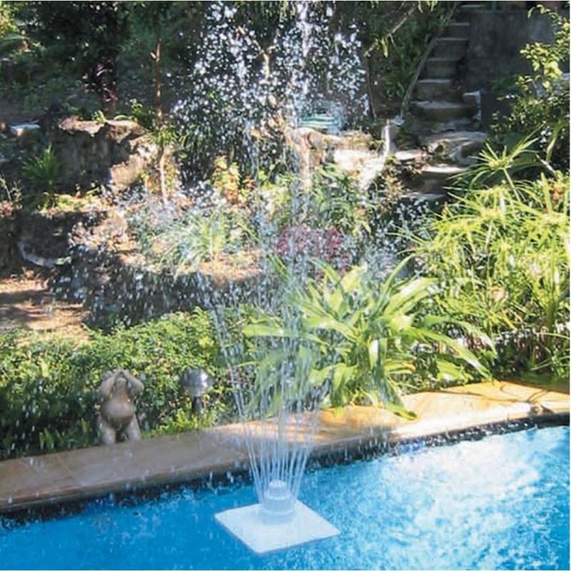 Pool Central 3-Tier Floating Grecian Pool Fountain with Connection Kit 11.75" - White, 4 of 5