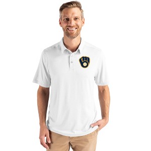 Milwaukee Brewers Cutter & Buck Coastline Epic Comfort Recycled Mens Polo - 1 of 1