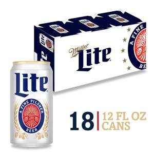 Miller Lite Beer - 18pk/12 fl oz Cans - 1 of 4