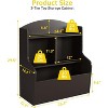 3-Tier Kids Toy Storage Organizer, Kids Bookshelf Toy Shelf , 3 Compartment Bookshelf & Toy Shelf - 2 of 4
