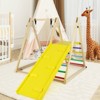 Costway 4-in-1 Indoor Jungle Gym with Baby Swing, Climber, Ladder and Resting Platform Natural/Yellow - 2 of 4
