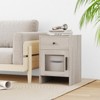 Costway 1/2 PCS Farmhouse Nightstand Fluted Bed Side Table with Large Drawer & Enclosed Cabinet - 2 of 4