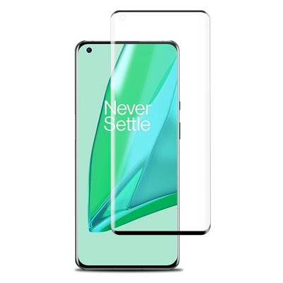MyBat Full Coverage Tempered Glass Screen Protector Compatible With Oneplus 9 Pro - Black