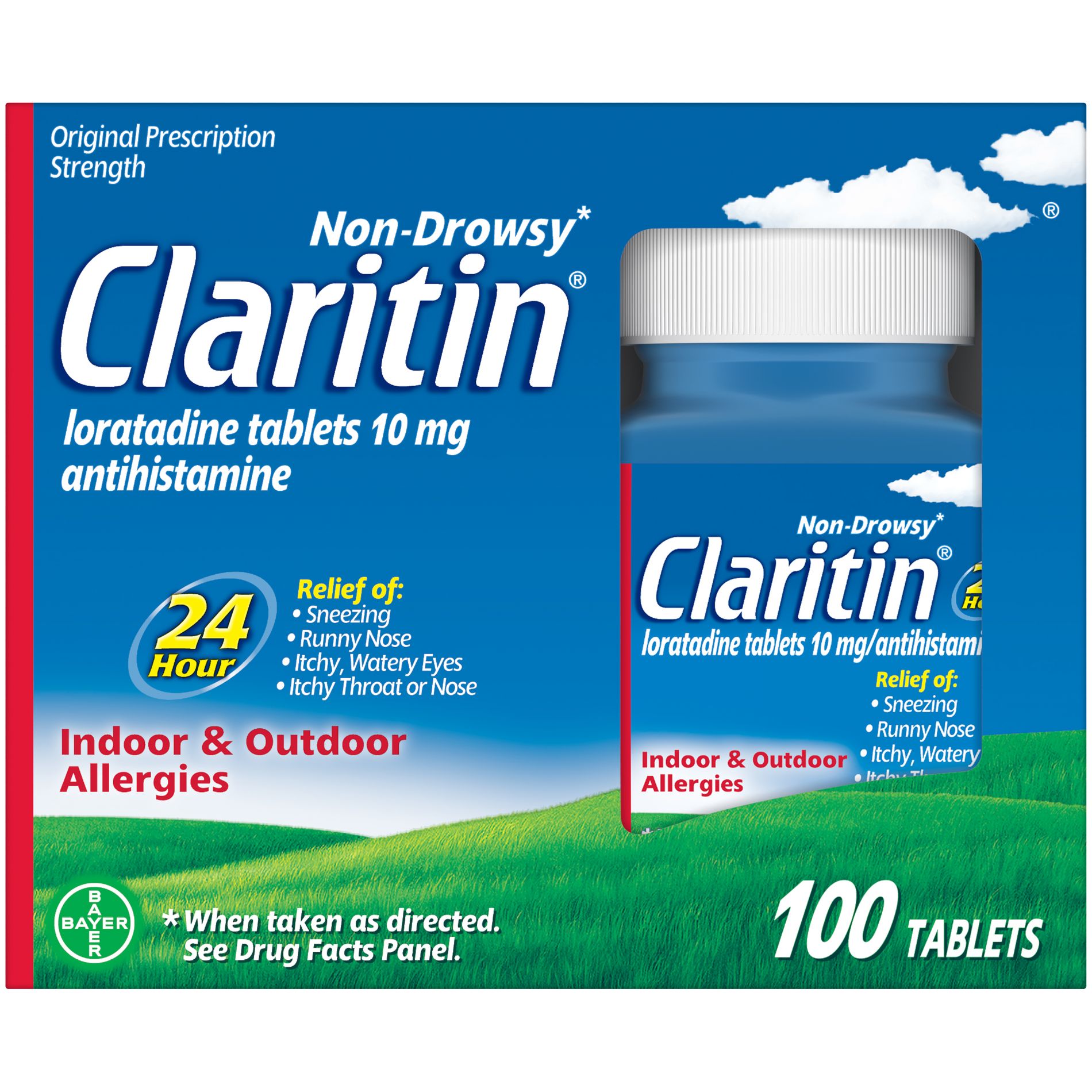 Claritin Allergy Relief 24 Hour Non-Drowsy Loratadine Tablets