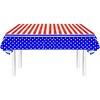 3 Packs 4th of July Tablecloths 54 x 108"  American Flag Table Covers with Star Stripe Waterproof - 4 of 4
