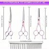 BABYYER Dog Grooming Scissors Kit, Professional Dog Trimming Scissors Set, Hair Cutting Curved Thinning Shears for Pet Cat at Home - 4 of 4