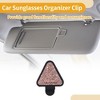 Unique Bargains Universal Car Sunglasses Clip with Magnetic PU Leather 3.15"x2.36" 1 Pc - 3 of 4