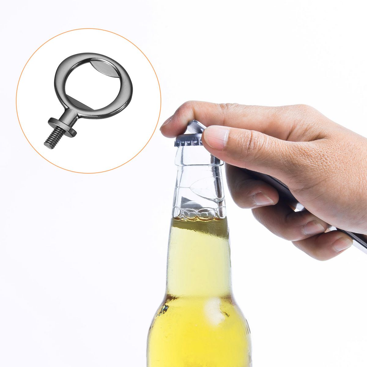 Unique Bargains Zinc Alloy Screw Flat Beer Soda Bottle Opener for Home Party 8 Pcs - thumbnail 4