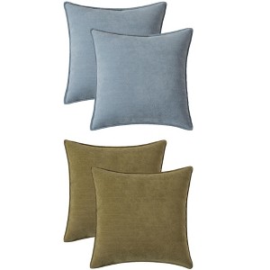 REGALWOVEN 4 Pcs Solid Chenille Soft Couch Throw Pillow Covers for Sofa Living Room Home Decor 16 x 16 Inch - 1 of 4