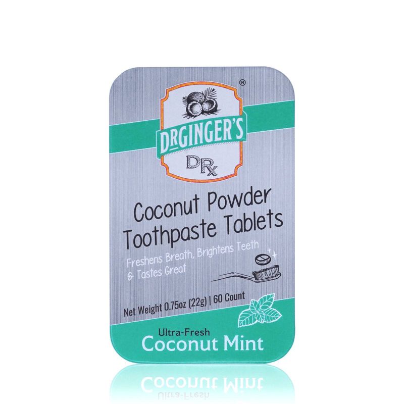 Dr. Ginger&#39;s Coconut Toothpaste Tablets - Mint - 60ct, 1 of 6