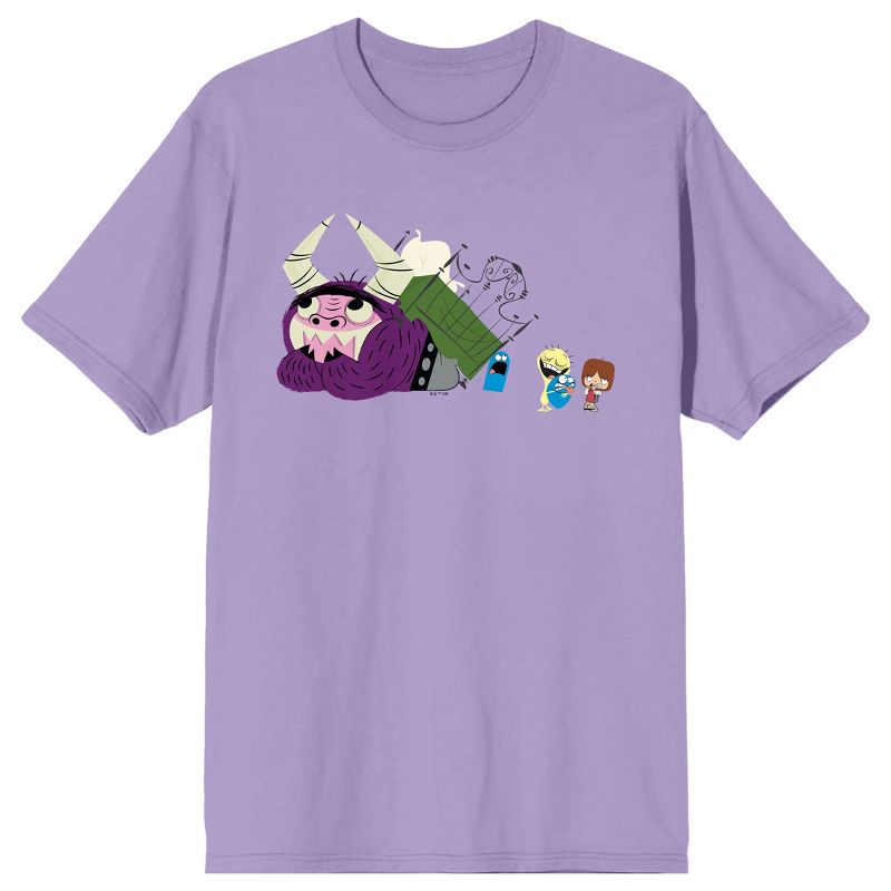 Foster's Home For Imaginary Friends Edwardo Bloo Cheese & Mac Crew Neck Short Sleeve Purple Haze Men's T-shirt, 1 of 4