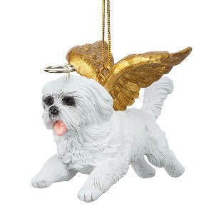 Design Toscano Honor the Pooch: Maltese Holiday Dog Angel Ornament - 1 of 4