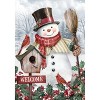 Briarwood Lane Winter House Flag 40x28 For Outdoor Jolly Snowman Welcome For Winter House Flag - 3 of 4