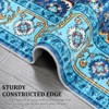 Vintage Area Rug - Rug for Living Room, Washable Rug, Non Slip Stain-Resistant Carpet, Low Pile Soft Vintage Design, Perfect for Bedroom & Dining Room - 3 of 4