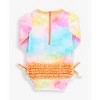 RuffleButts Baby/Toddler Girls UPF50+ Long Sleeve One Piece Rash Guard - 2 of 4