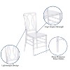 Emma and Oliver Crystal Ice Stacking Chair with Designer Back - Event Chair - UV Resistant - 3 of 4