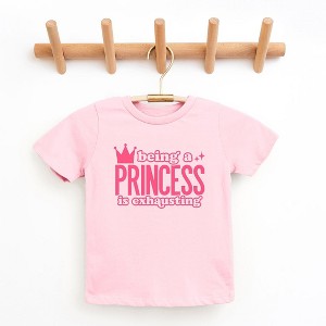 The Juniper Shop Being A Princess Is Exhausting Toddler Short Sleeve Tee - 1 of 2