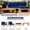 5 Piece Outdoor Corner Patio Sofa Set,L-Shaped Wood Garden Sectional Sofa Set,Patio Conversation Set with Cushions and Coffee Table-Coolbibila - 3 of 4