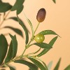 Faux Olive Tree 7FT, Fake Silk Plant for Living Room Decor, Indoor Fake Potted Tree with Green Leaves and Big Fruits - 2 of 4