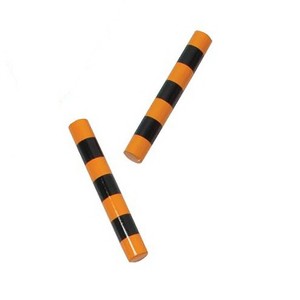 Westco Educational Products Clave Shakers, Yellow/Black Stripe, Set of 2 - 1 of 3