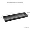 Ecopots Indoor/Outdoor Modern Plastic Rectangular Bruges Flower Pot Planter Saucer - 3 of 3