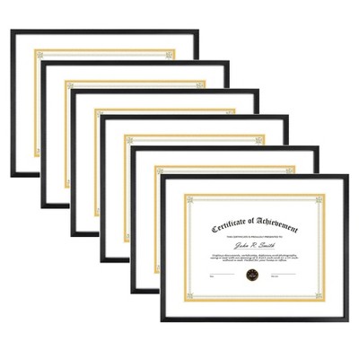 Golden State Art 8.5x11 Aluminum Picture Frame 1.02 Inch Thickness - Pack of 6