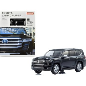 Toyota Land Cruiser ZX RHD (Right Hand Drive) Black with Mini Book No.14 1/64 Diecast Model Car by Kyosho - 1 of 4