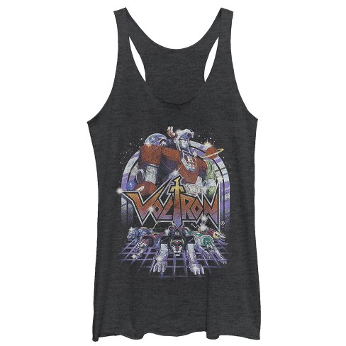 Women's Voltron: Defender of the Universe Retro Robot Lions Racerback Tank Top - image 1 of 3