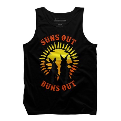 Men's Design By Humans Summer Rabbits Suns out Buns Out By BaoMinh Tank Top
