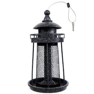 Twinkle Star Copper Wild Bird Feeder Panorama Lighthouse, Hanging Decoration for Garden Yard Outside - 1 of 4