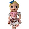 Doll Clothes Superstore Handmade Pink Flower Dress for 12-Inch Baby Alive & Little Baby Dolls - 3 of 4