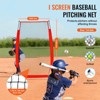 VEVOR I Screen Baseball for Batting Cage, 7x4 ft Baseball & Softball Safety Screen, Body Protector Portable Batting Screen - 3 of 4