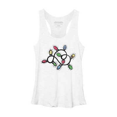 Women's Design By Humans Christmas Lights By emcgaughey Racerback Tank Top