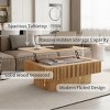 38'' Rectangle Fluted Lift Top Coffee Table with Storage,Adjustable Height Coffee Table with Solid Wood Veneer for Living Room Office-Coolbibila - 2 of 4