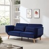 SEVOBAL Sofas 3-in-1 Folding Futon Sofa with Adjustable Armrests and Backrest, Multi-Functional Convertible Sleeper Couch, Blue, 72.83"*33.86"*30.31" - 3 of 4