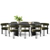 9 Piece Dining Set,83" Extendable Wood Dining Table with 8 Upholstered Velvet Dining Room Chairs,Farmhause,Indoor Furniture-Maison Boucle - 2 of 4