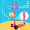 Kids Kick Scooter w/ 3 Light-Up Wheels & Lean-Steer,4 Height Adj. for Ages 3-12 Years, AEBC-9 Bearings for Outdoor Fun - 3 of 4