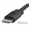 Monoprice Cabernet Series Apple MFi Certified Flat Lightning to USB Charge & Sync Cable - 4ft Black for iPhone X, 8, 8 Plus, 7, 7 Plus, 6, 6 Plus, 5S - 3 of 4