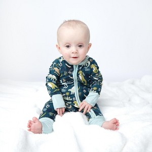 Boy's Prehistoric Dinosaur Bamboo Convertible Footie - EMERSON AND FRIENDS - 1 of 3