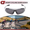 Unique Bargains Motorcycle Riding Goggles PC Tri-acetel for Outdoor Sports Dirt Bike ATV Dark Gray Lens White Black Frame 1Set - 3 of 4