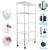 NicBex 60.00" 5-Tier Bookshelf with Wheels & Shelf Liners Bookcases for Living Room Home Office - 4 of 4