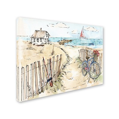 Anne Tavoletti 'Coastal Catch V' Canvas Art