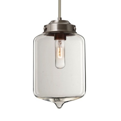 Besa Lighting Olin 1 - Light Pendant in  Satin Nickel